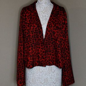 Good American size 6= like a 3X- Satin Leopard Pajamas